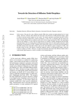 Towards the Detection of Diffusion Model Deepfakes