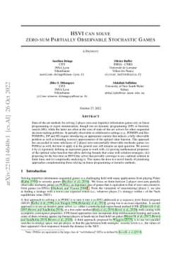 HSVI can solve zero-sum Partially Observable Stochastic Games