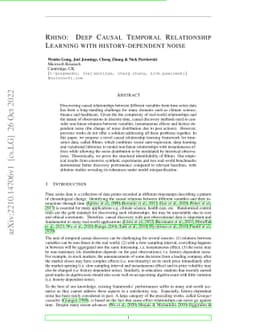 Rhino: Deep Causal Temporal Relationship Learning With History-dependent
  Noise