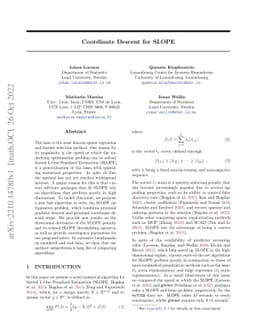 Coordinate Descent for SLOPE