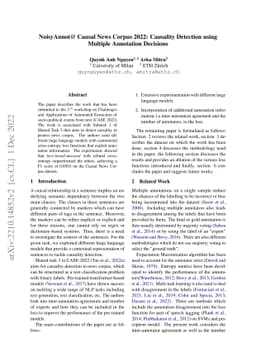 Causality Detection using Multiple Annotation Decisions