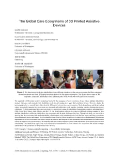 The Global Care Ecosystems of 3D Printed Assistive Devices