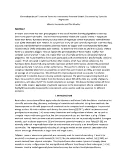 Generalizability of Functional Forms for Interatomic Potential Models
  Discovered by Symbolic Regression