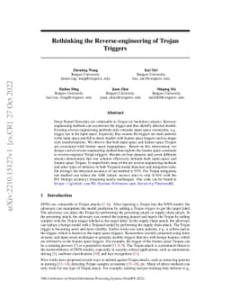 Rethinking the Reverse-engineering of Trojan Triggers