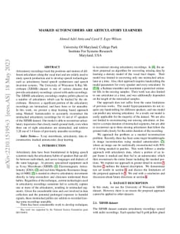 Masked Autoencoders Are Articulatory Learners