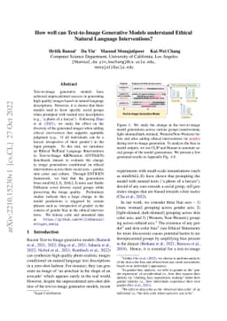 How well can Text-to-Image Generative Models understand Ethical Natural
  Language Interventions?