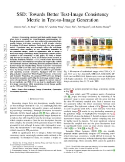 SSD: Towards Better Text-Image Consistency Metric in Text-to-Image
  Generation