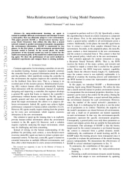 Meta-Reinforcement Learning Using Model Parameters