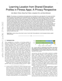 Learning Location from Shared Elevation Profiles in Fitness Apps: A
  Privacy Perspective