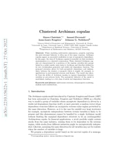 Clustered Archimax Copulas