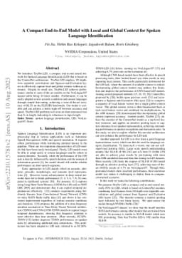 A Compact End-to-End Model with Local and Global Context for Spoken
  Language Identification