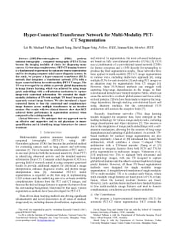 Hyper-Connected Transformer Network for Multi-Modality PET-CT
  Segmentation