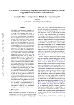 Can Current Explainability Help Provide References in Clinical Notes to
  Support Humans Annotate Medical Codes?