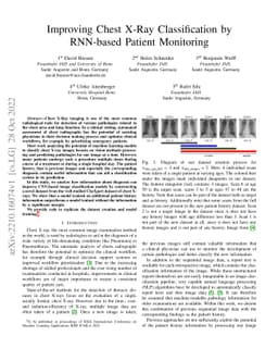 Improving Chest X-Ray Classification by RNN-based Patient Monitoring