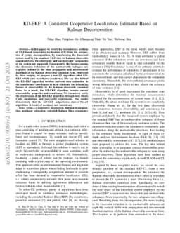KD-EKF: A Consistent Cooperative Localization Estimator Based on Kalman
  Decomposition
