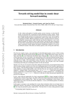 Towards solving model bias in cosmic shear forward modeling