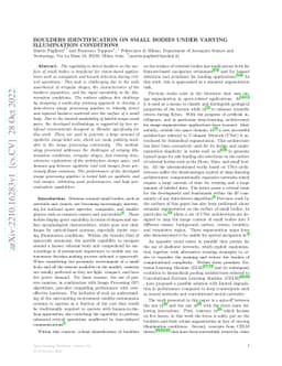 Boulders Identification on Small Bodies Under Varying Illumination
  Conditions