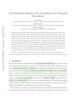 Non-Stationary Bandits with Auto-Regressive Temporal Dependency