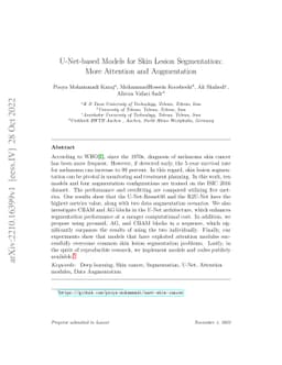 U-Net-based Models for Skin Lesion Segmentation: More Attention and
  Augmentation