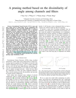 A pruning method based on the dissimilarity of angle among channels and
  filters