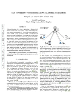 Fast-Convergent Federated Learning via Cyclic Aggregation