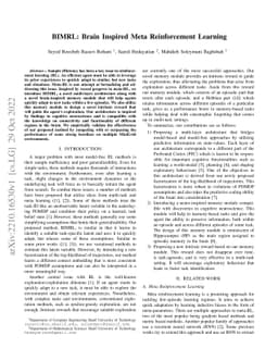 BIMRL: Brain Inspired Meta Reinforcement Learning