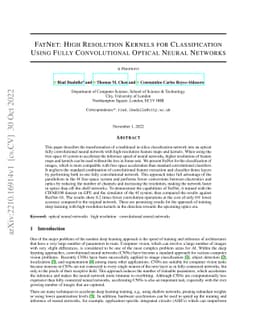 FatNet: High Resolution Kernels for Classification Using Fully
  Convolutional Optical Neural Networks