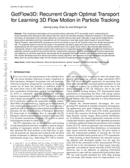 GotFlow3D: Recurrent Graph Optimal Transport for Learning 3D Flow Motion
  in Particle Tracking