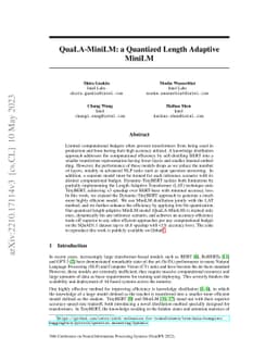QuaLA-MiniLM: a Quantized Length Adaptive MiniLM