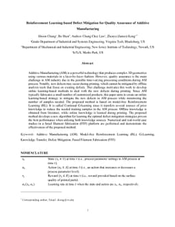 Reinforcement Learning-based Defect Mitigation for Quality Assurance of
  Additive Manufacturing