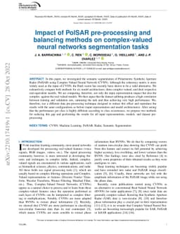 Impact of PolSAR pre-processing and balancing methods on complex-valued
  neural networks segmentation tasks
