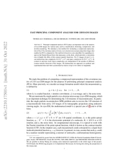 Fast Principal Component Analysis for Cryo-EM Images