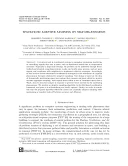 Space-Fluid Adaptive Sampling by Self-Organisation