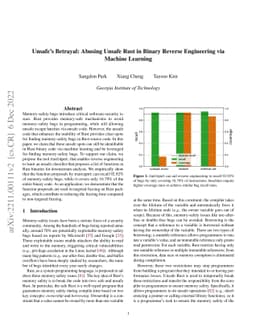 Unsafe's Betrayal: Abusing Unsafe Rust in Binary Reverse Engineering via
  Machine Learning