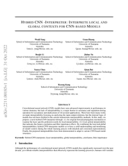 Hybrid CNN -Interpreter: Interpret local and global contexts for
  CNN-based Models
