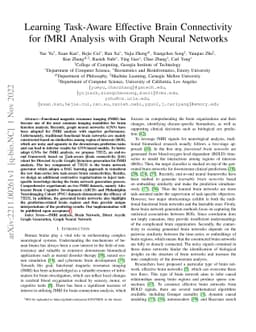 Learning Task-Aware Effective Brain Connectivity for fMRI Analysis with
  Graph Neural Networks