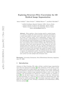 Exploring Structure-Wise Uncertainty for 3D Medical Image Segmentation