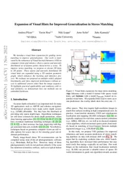 Expansion of Visual Hints for Improved Generalization in Stereo Matching