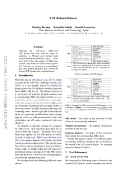 E2E Refined Dataset