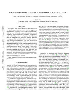SCA: Streaming Cross-attention Alignment for Echo Cancellation
