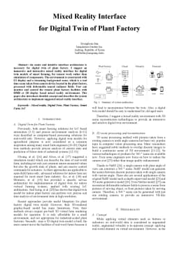 Mixed Reality Interface for Digital Twin of Plant Factory
