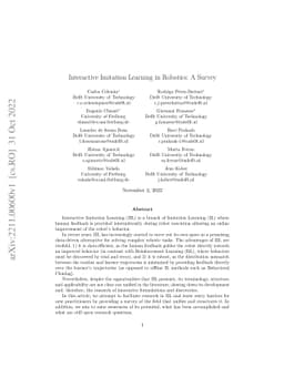 Interactive Imitation Learning in Robotics: A Survey