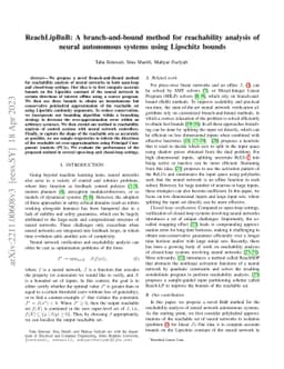 ReachLipBnB: A branch-and-bound method for reachability analysis of
  neural autonomous systems using Lipschitz bounds