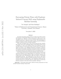Forecasting Patient Flows with Pandemic Induced Concept Drift using
  Explainable Machine Learning