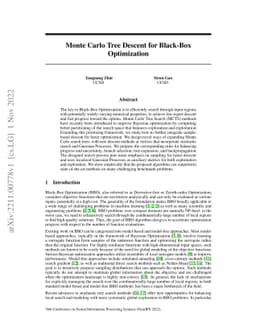 Monte Carlo Tree Descent for Black-Box Optimization