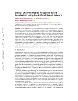 Optical Channel Impulse Response-Based Localization Using An Artificial
  Neural Network