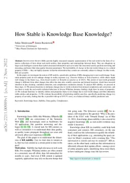 How Stable is Knowledge Base Knowledge?