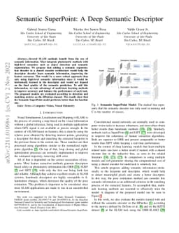 Semantic SuperPoint: A Deep Semantic Descriptor