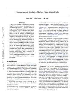 Nonparametric Involutive Markov Chain Monte Carlo
