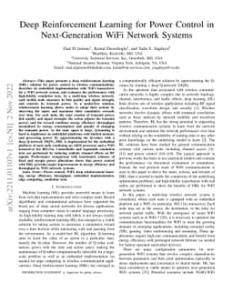 Deep Reinforcement Learning for Power Control in Next-Generation WiFi
  Network Systems